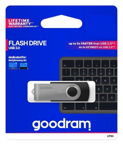 Goodram Pendrive GOODRAM UTS3 64GB USB 3.2 Gen 1 Black