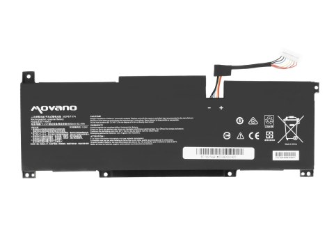 Bateria Movano do MSI Modern 14 C12M, Stealth 15M A11UEK