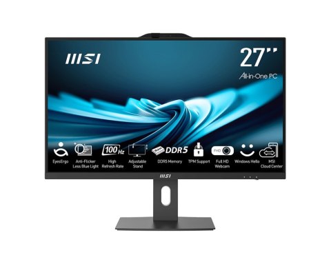 MSI AIO PRO AP272P 14M-886XEU i7-14700 27" IPS LED FHD Non-Touch Anti-Glare 16GB SSD1TB M.2 AX211 WiFi 6E NoOS Black / without m