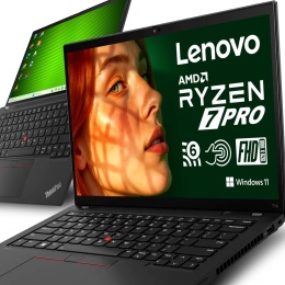 Laptop Lenovo ThinkPad T14 Gen 3 AMD RYZEN 7 Pro 16GB RAM 2TB SSD 14" Full HD dotykowy powystawowy