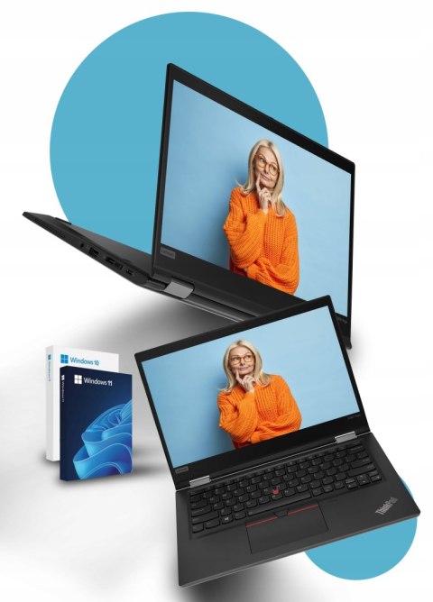 Laptop Lenovo ThinkPad x390 Yoga i7 16GB RAM 2TB SSD 13" Full HD dotykowy poleasingowy
