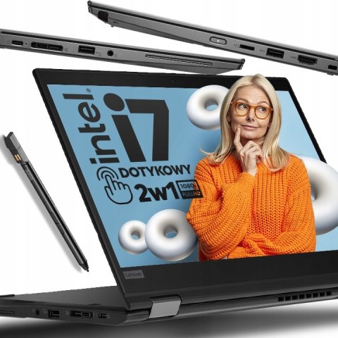 Laptop Lenovo ThinkPad x390 Yoga i7 16GB RAM 1TB SSD 13" Full HD dotykowy poleasingowy