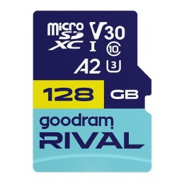 Goodram Karta pamięci microSDXC GOODRAM Rival 128GB UHS-I U3 V30 C10 A2 + adapter