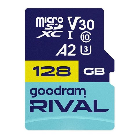 Goodram Karta pamięci microSDXC GOODRAM Rival 128GB UHS-I U3 V30 C10 A2 + adapter
