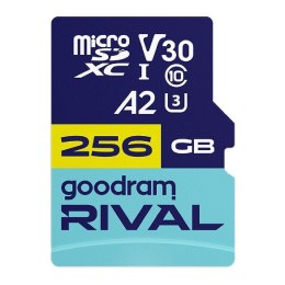 Goodram Karta pamięci microSDXC GOODRAM Rival 256GB UHS-I U3 V30 C10 A2 + adapter