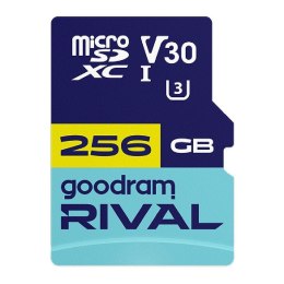 Goodram Karta pamięci microSDXC GOODRAM Rival 256GB UHS-I U3 V30 C10 + adapter