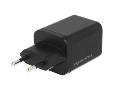 Ładowarka Movano GaN 65W 2x USB-C PD + USB-A (black)