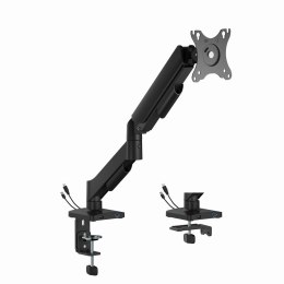 GEMBIRD BIURKOWE REGULOWANE RAMIĘ/UCHWYT NA MONITOR Z PORTAMI USB (REGULOWANE), OD 17