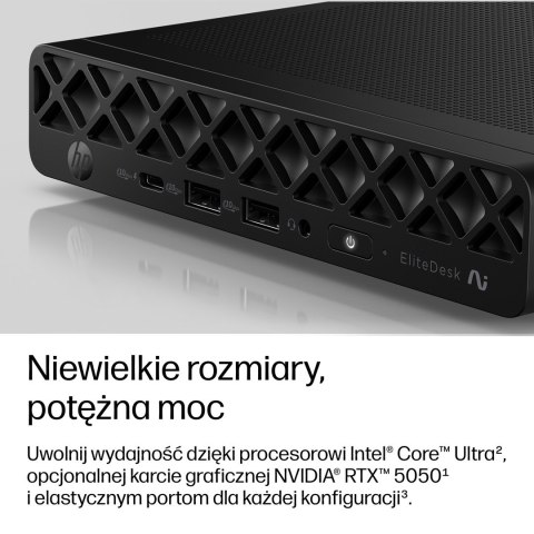 HP EliteDesk 8 Mini G2i AI Ultra 7 356H 16GB DDR5 5600 SSD512 Intel Graphics W11Pro 3Y OnSite