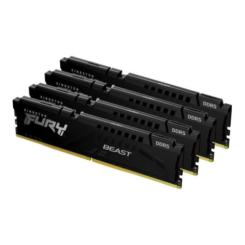 Kingston Pamięć DDR5 Kingston FURY Beast 128GB (4x32GB) 5200MHz CL40 1,25V Black XMP