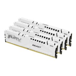 Kingston Pamięć DDR5 Kingston FURY Beast 128GB (4x32GB) 5200MHz CL40 1,25V White XMP