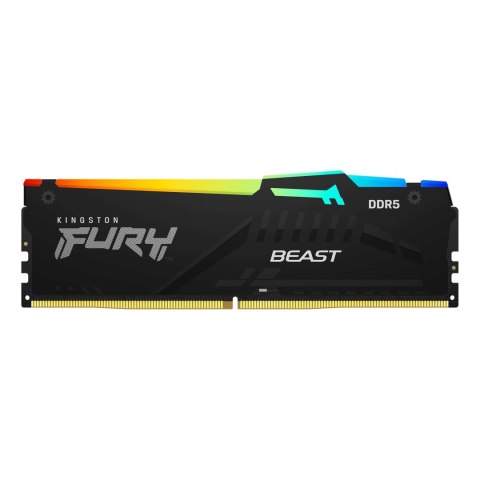 Kingston Pamięć DDR5 Kingston FURY Beast RGB 32GB (1x32GB) 5600MHz CL40 1,25V Czarna