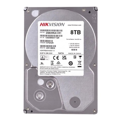 HIKVISION Dysk HIKVISION DS80HKAI-VX1 8TB 3,5" 7200 256MB SATA III