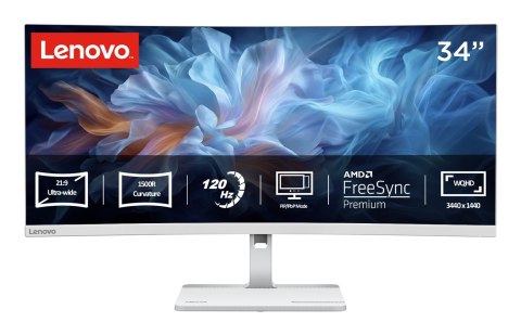 Lenovo L34W-4C 34"WQHD 120Hz 350nits HDMI DP Cloud Grey