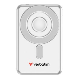 Verbatim Powerbank Verbatim Charge 'n' Go 2C Magnetic Wireless 5000mAh 3xUSB-C PD 3.0 QC 3.0 Srebrny