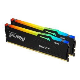 Kingston Pamięć DDR5 Kingston FURY Beast RGB 32GB (2x16GB) 6000MHz CL36 1,35V Black