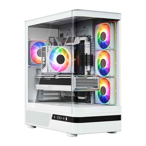 Modecom Obudowa Modecom Volcano AQ100 ARGB MIDI biała