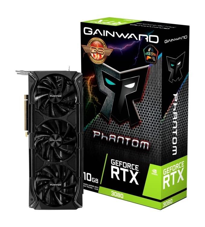 GAINWARD Karta VGA Gainward GeForce RTX 3080 Phantom+ "GS" 10GB GDDR6X 320bit HDMI+3xDP PCIe4.0