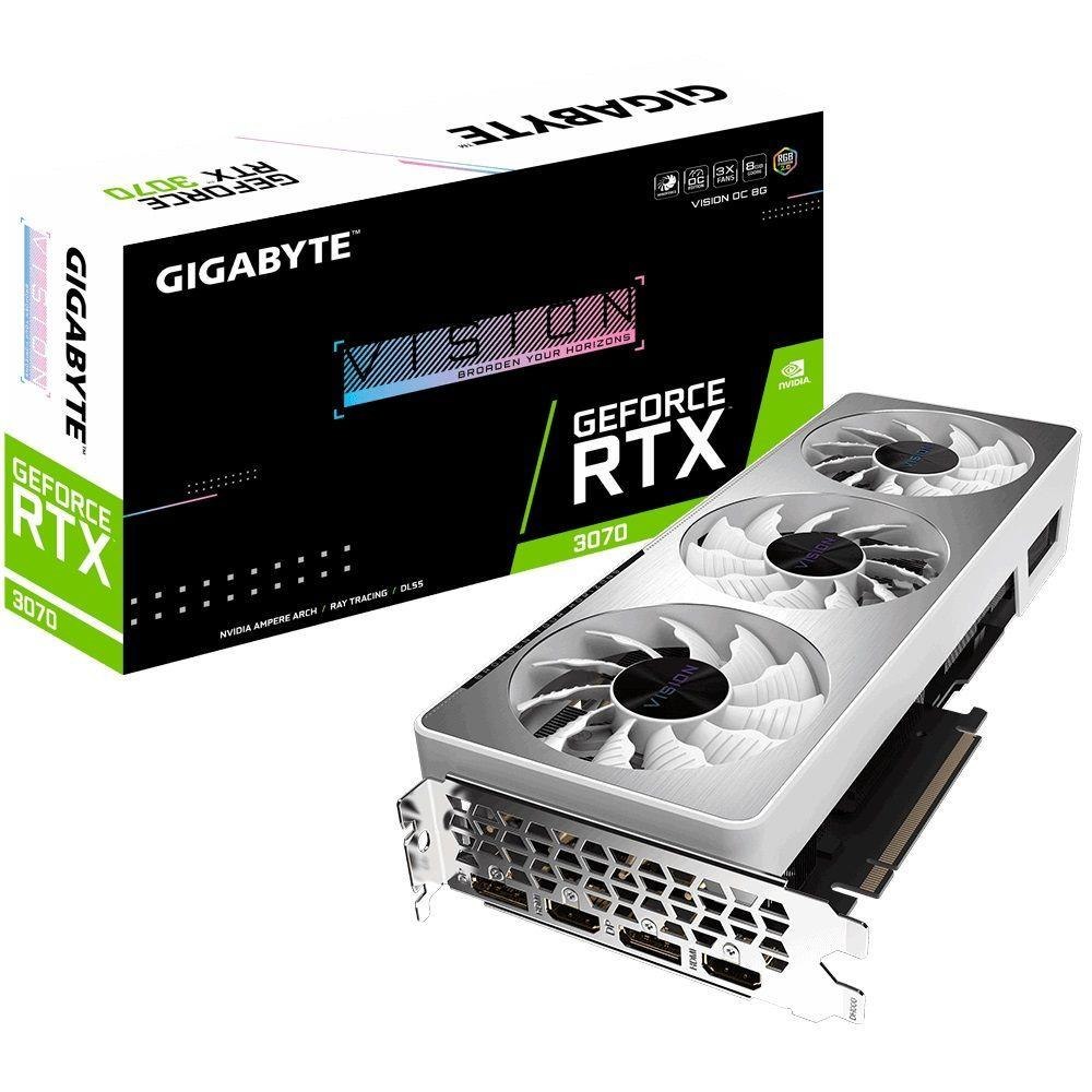 GIGABYTE Karta VGA Gigabyte GeForce RTX 3070 VISION OC 8G (rev. 2.0) 8GB GDDR6 256bit 2xHDMI 2xDP PCIe4.0