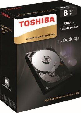 TOSHIBA Dysk Toshiba X300 HDWF180EZSTA 3,5'' 8TB SATA 7200 128MB