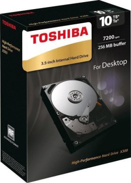TOSHIBA Dysk Toshiba X300 HDWR11AUZSVA 10TB 3,5" 7200 256MB SATA III BULK