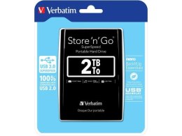 VERBATIM Dysk zewnętrzny Verbatim 2TB Store 'n' Go 2.5" czarny USB 3.0