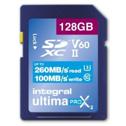 INTEGRAL Karta pamięci SDXC INTEGRAL Ultima Pro X2 260/100MB UHS II V60 128GB
