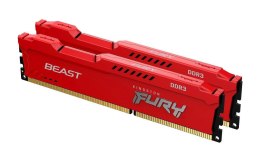 Kingston Pamięć DDR3 Kingston Fury Beast 8GB (2x4GB) 1600MHz CL10 1,5V czerwona