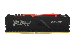 Kingston Pamięć DDR4 Kingston Fury Beast RGB 16GB (1x16GB) 1Gx8 2666MHz CL16 1,2V czarna