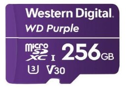 Western Digital Karta pamięci WD Purple™ WDD256G1P0A 256GB Surveillance MicroSDXC UHS-3 U3 V30 (100/60 MB/s)