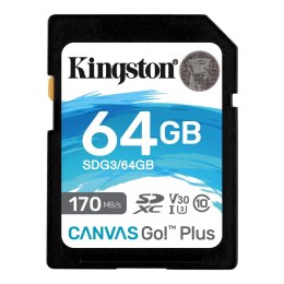 Kingston Karta pamięci Kingston Canvas Go! Plus SD 64GB Class 10 UHS-I U3