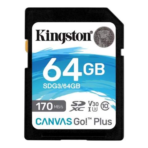 Kingston Karta pamięci Kingston Canvas Go! Plus SD 64GB Class 10 UHS-I U3