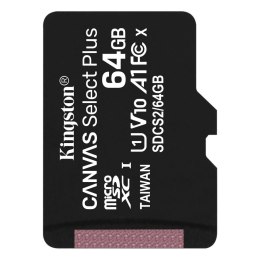 Kingston Karta pamięci Kingston microSD Canvas Select Plus 64GB Class 10 UHS-I U1 V10