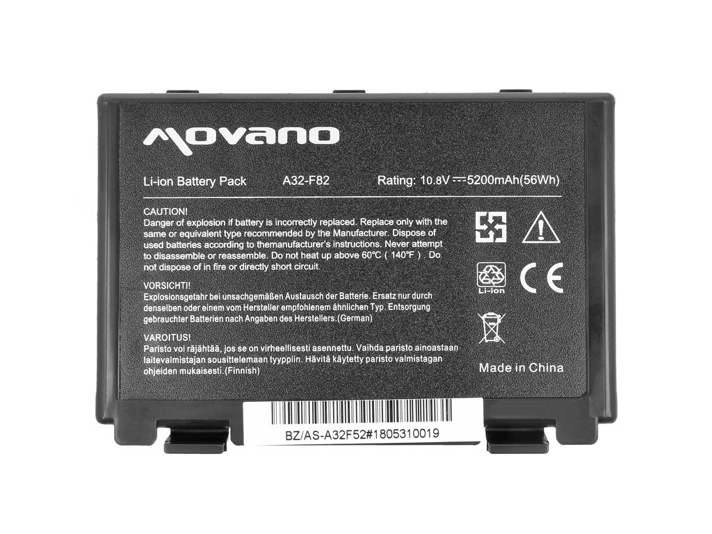 Bateria movano premium Asus F82, K40, K50, K60, K70 (5200 mAh)